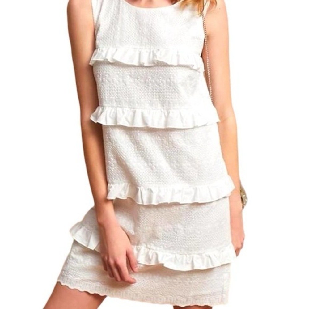 Anthropologie Lili’s Closet Ruffle-Tiered Eyelet Dress - Picture 2 of 9